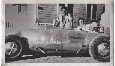 George Nakamura and friends with the Meteor hot rod